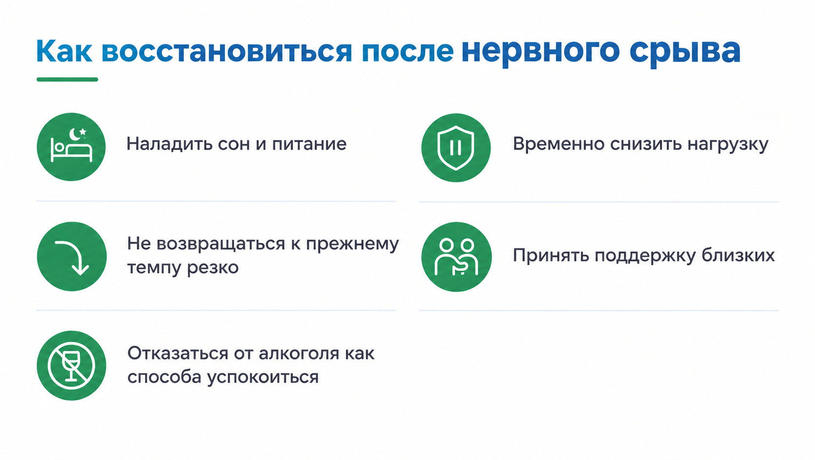 Восстановление после нервного срыва с шестью шагами восстановления